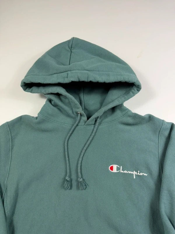 Vintage Champion Reverse Weave Hoodie – Turquoise, size S – photo 3