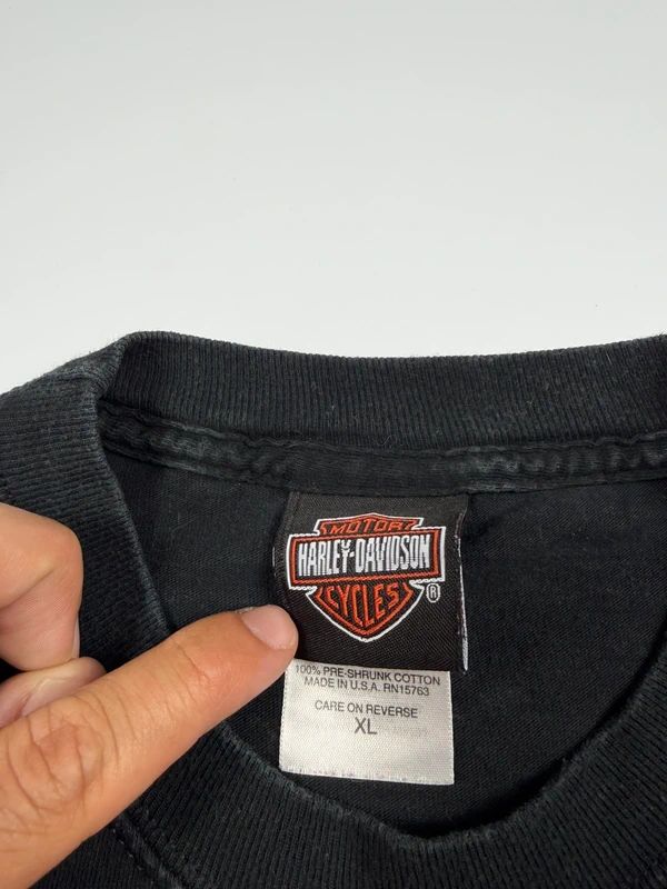 Vintage Harley Davidson Graphic Print T-Shirt – Black, size XL – photo 6