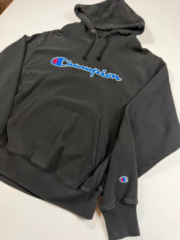 Vintage Champion Men's Hoodie – Black, size L – photo 3