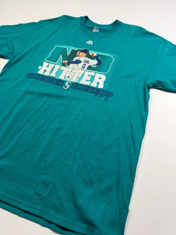 Vintage Majestic MLB Baseball T-Shirt – Turquoise, size L – photo 4