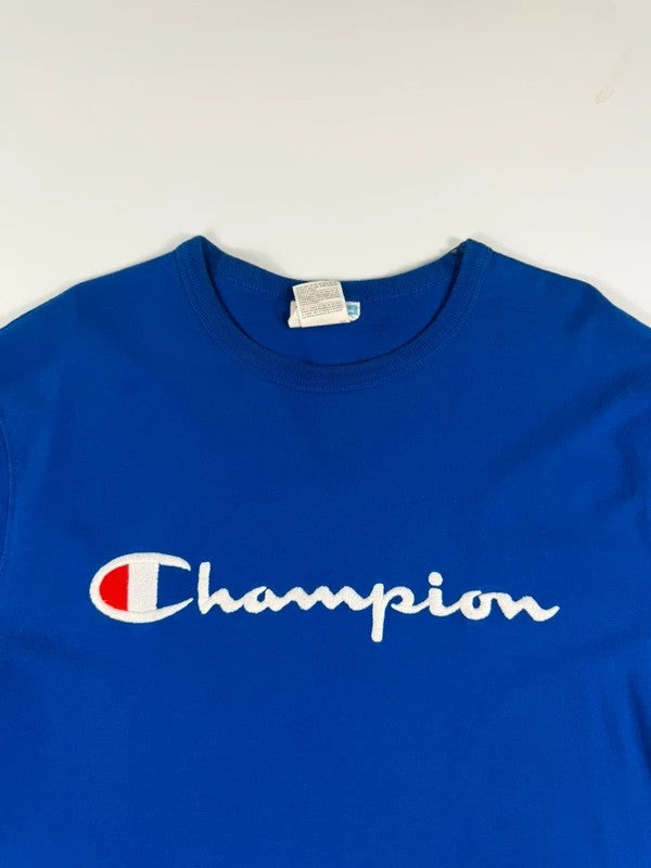 Vintage Champion Logo T-Shirt – Blue, size L – photo 4
