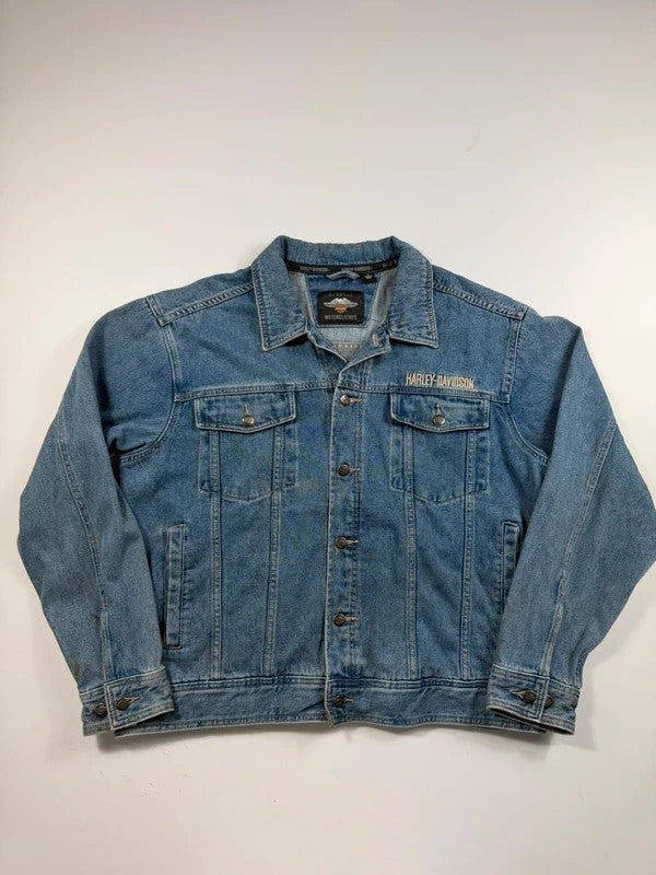Vintage Harley Davidson Denim Jacket – Blue, size XL – photo 2
