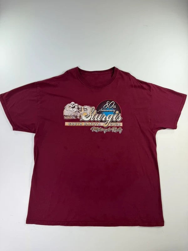 Vintage Sturgis Biker USA T-Shirt – Burgundy, size 2XL – photo 1