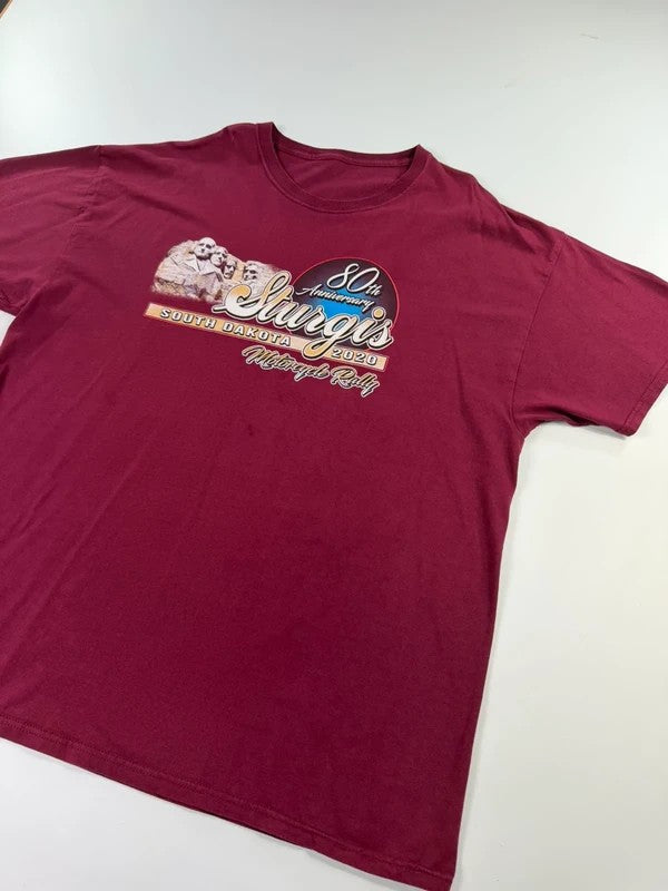 Vintage Sturgis Biker USA T-Shirt – Burgundy, size 2XL – photo 4