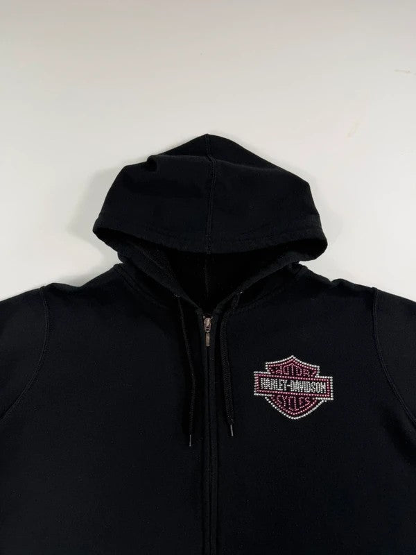 Vintage Harley Davidson Zipped Hoodie – Black, size XL – photo 4
