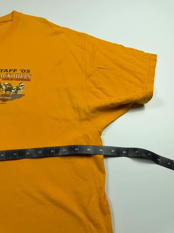 Vintage Harley Davidson Graphic Print T-Shirt – Orange, size XL – photo 8