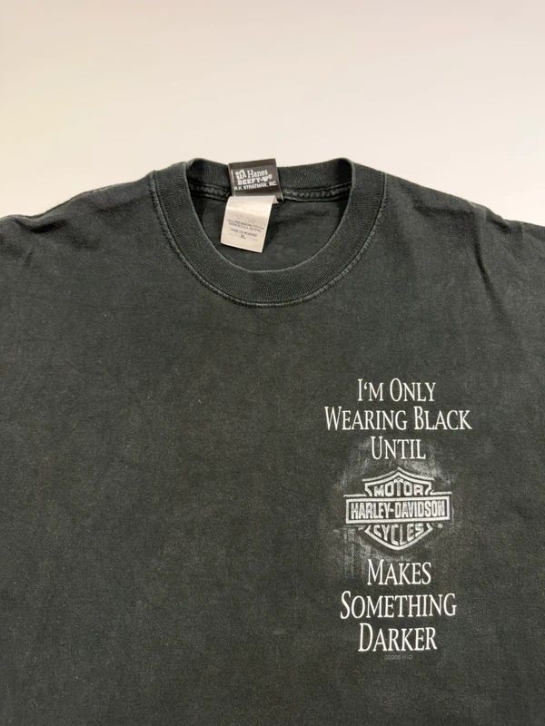 Vintage Harley Davidson Graphic Print T-Shirt – Black, size XL – photo 3