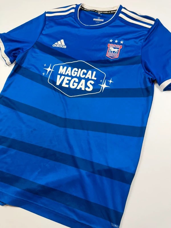 Vintage Adidas Ipswich Town Home Football Shirt – Blue, size M – photo 3