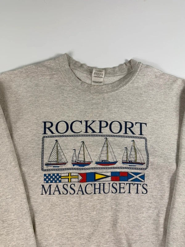 Vintage Gildan Rockport Sweatshirt – Grey, size L – photo 4