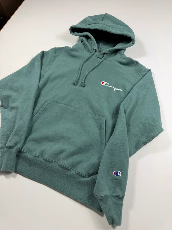 Vintage Champion Reverse Weave Hoodie – Turquoise, size S – photo 4