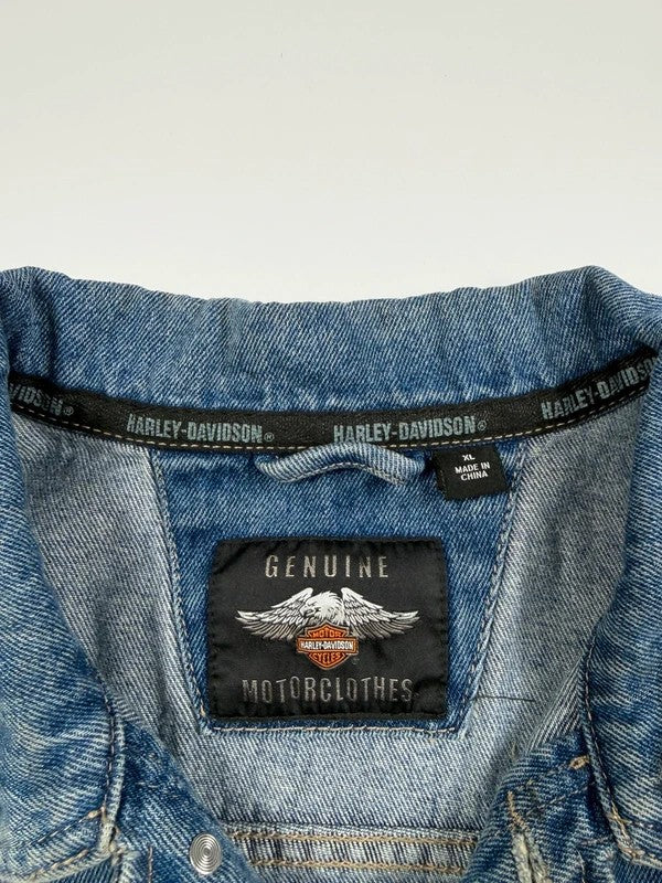 Vintage Harley Davidson Denim Jacket – Blue, size XL – photo 6