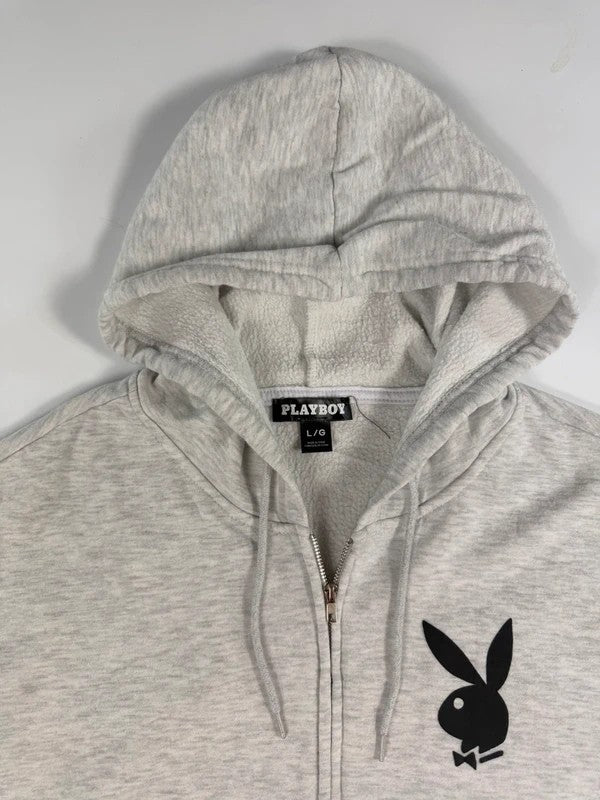 Vintage Playboy Full Zip Hoodie – Grey, size L – photo 5
