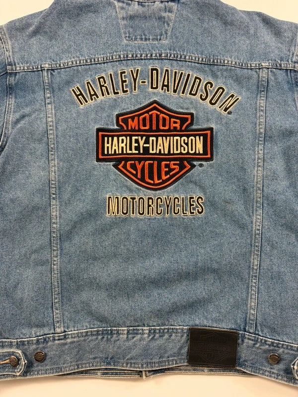 Vintage Harley Davidson Denim Jacket – Blue, size XL – photo 4