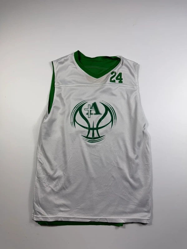 Vintage Alleson Athletics Basketball Vest – Green, size M – photo 2