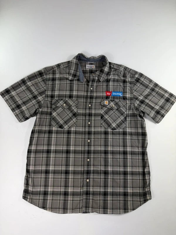 Vintage Carhartt Check Workwear Shirt – Grey, size XL