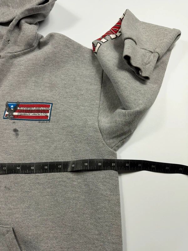 Vintage Harley Davidson Zipped Hoodie 1998 – Grey, size M – photo 7