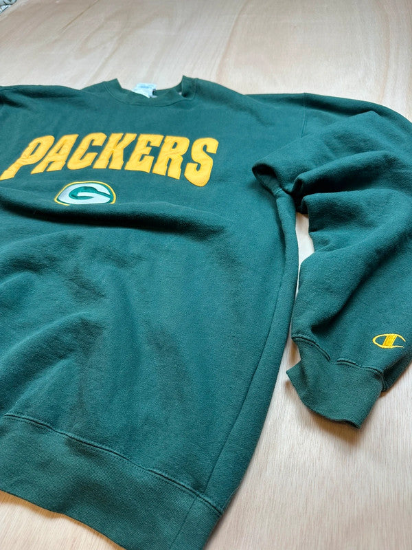 Vintage Champion Green Bay Packers NFL Sweatshirt – Dark green, size XL – photo 4