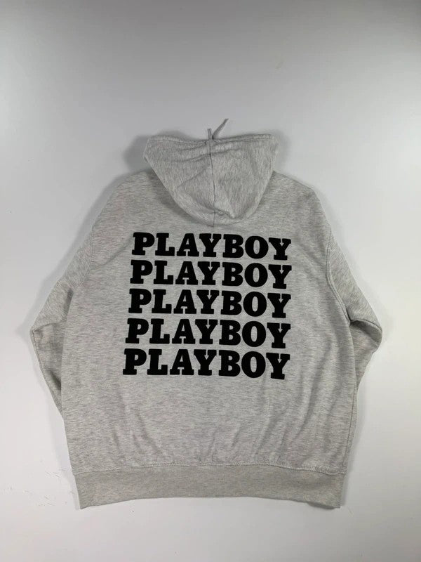 Vintage Playboy Full Zip Hoodie – Grey, size L