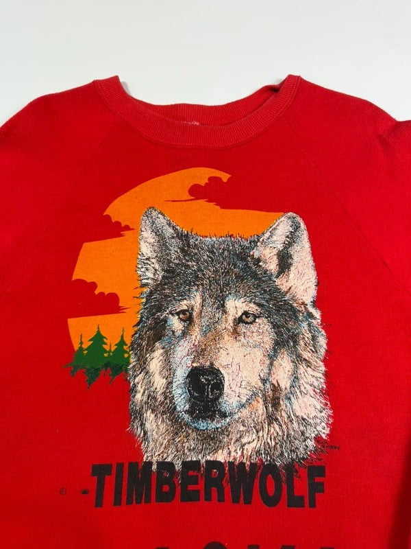 Vintage Jerzees Timberwolf Sweatshirt – Red, size L – photo 3