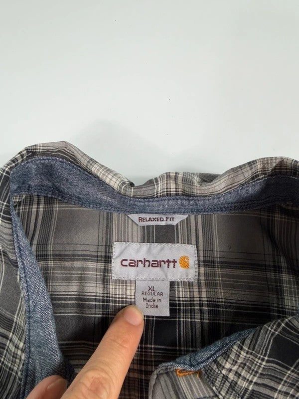 Vintage Carhartt Check Workwear Shirt – Grey, size XL – photo 5
