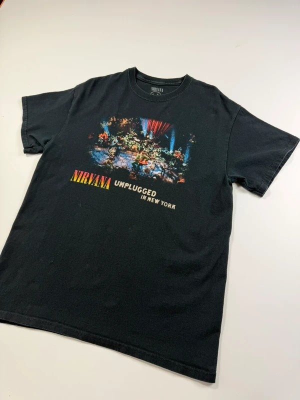 Vintage Nirvana Unplugged New York T-Shirt – Black, size M – photo 3