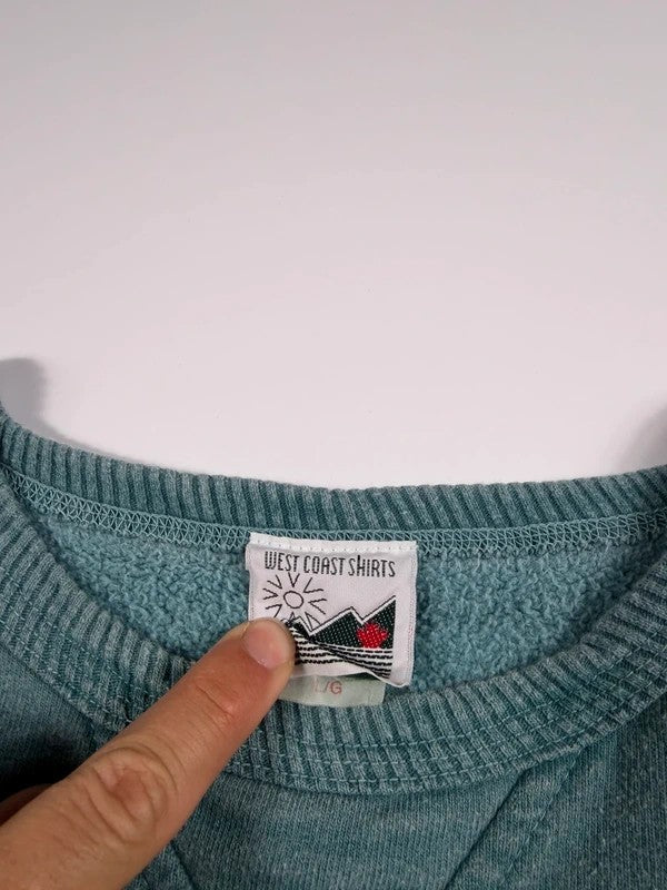 Vintage Victoria Canada Sweatshirt – Turquoise, size L – photo 5