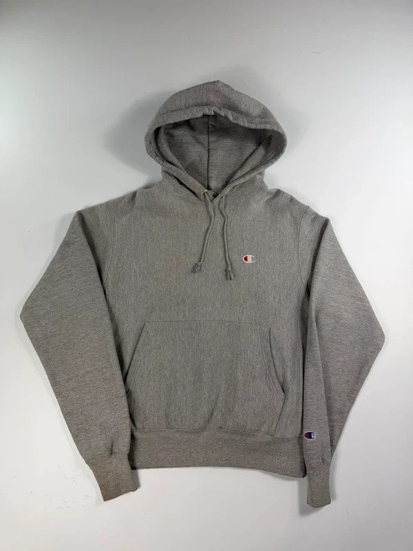 Vintage Champion Reverse Weave Hoodie – Grey, size S