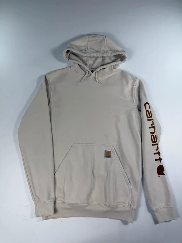 Vintage Carhartt Workwear Cream Hoodie – Beige, size S