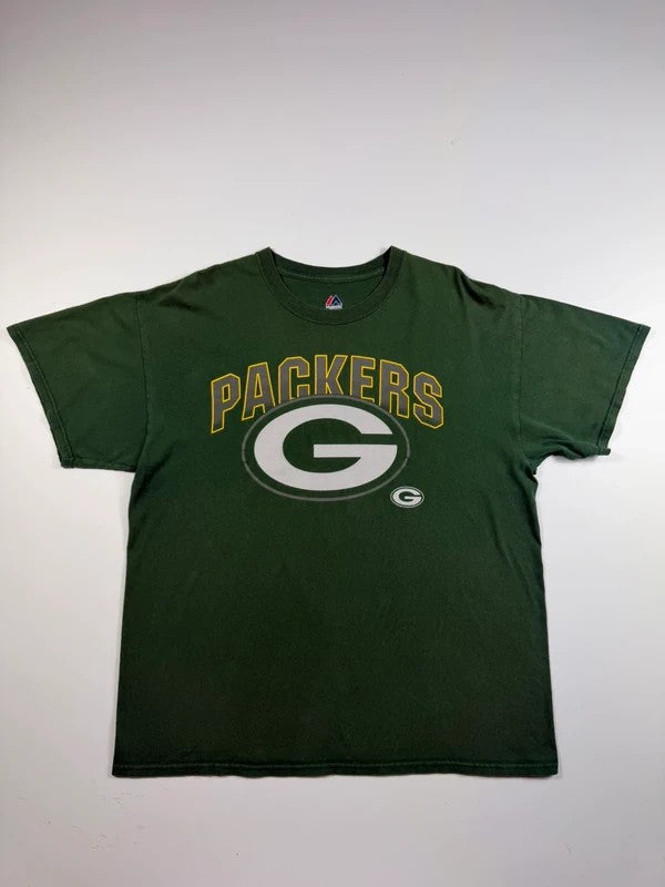 Vintage Majestic Green Bay Packers T-Shirt – Dark green, size L – photo 1