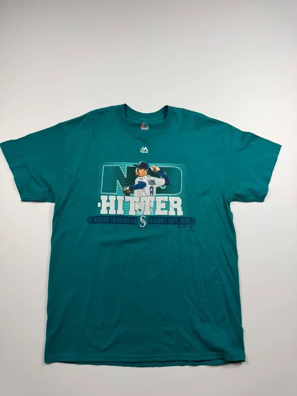 Vintage Majestic MLB Baseball T-Shirt – Turquoise, size L