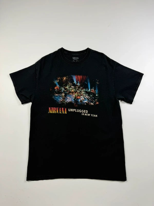Vintage Nirvana Unplugged New York T-Shirt – Black, size M – photo 1