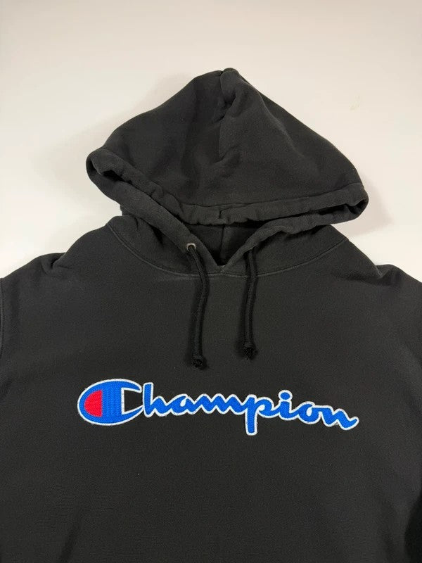 Vintage Champion Men's Hoodie – Black, size L – photo 4