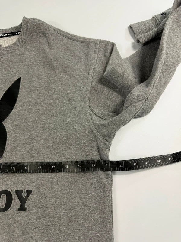 Vintage Playboy Embossed Logo Sweatshirt – Grey, size S – photo 6