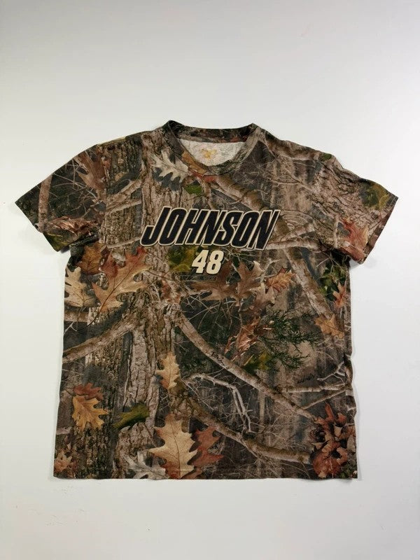 Vintage Nascar Realtree Racing T-Shirt – Khaki, size L – photo 1