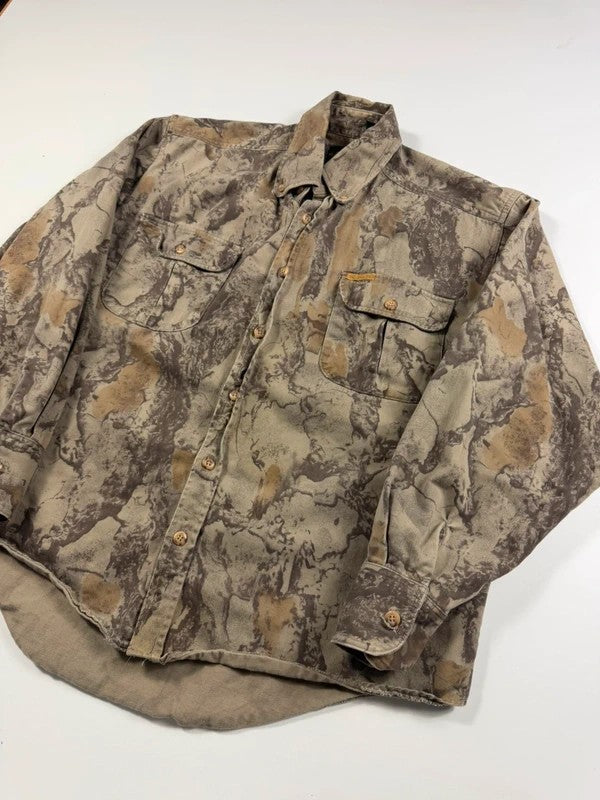 Vintage Natural Gear Camo Shirt – Khaki, size S – photo 3