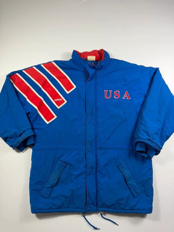 Vintage Adidas USA Coat – Red, size XL – photo 1