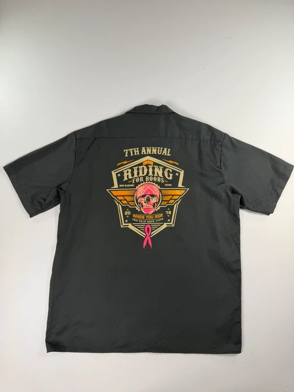 Vintage Dickies Charity Biker Shirt – Grey, size L – photo 2
