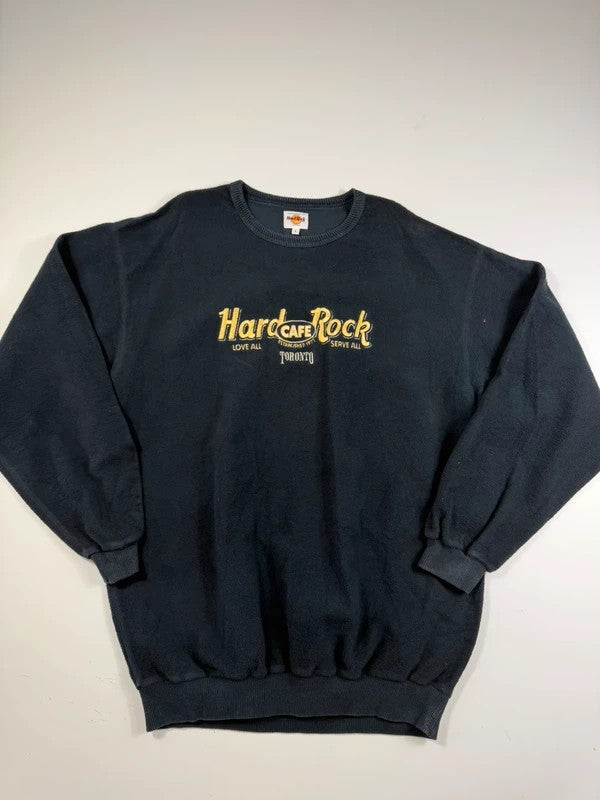 Vintage Hard Rock Cafe Fleece Sweatshirt – Navy, size L – photo 1