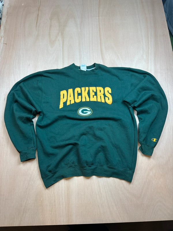 Vintage Champion Green Bay Packers NFL Sweatshirt – Dark green, size XL