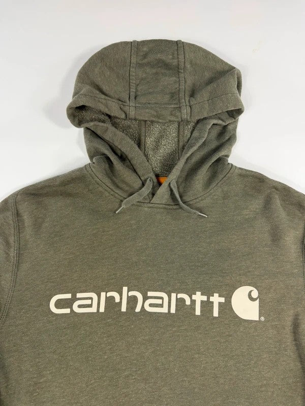 Vintage Carhartt Spellout Logo Hoodie – Khaki, size M – photo 4