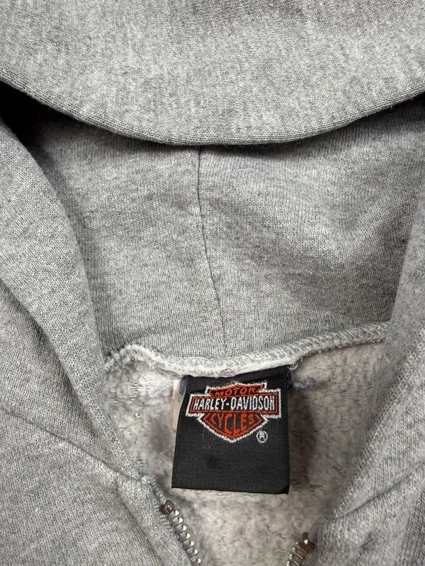 Vintage Harley Davidson Zipped Hoodie 1998 – Grey, size M – photo 5