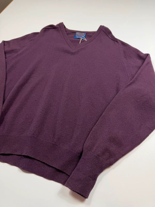 Vintage Pendleton V-Neck Sweater – Purple, size XL – photo 3
