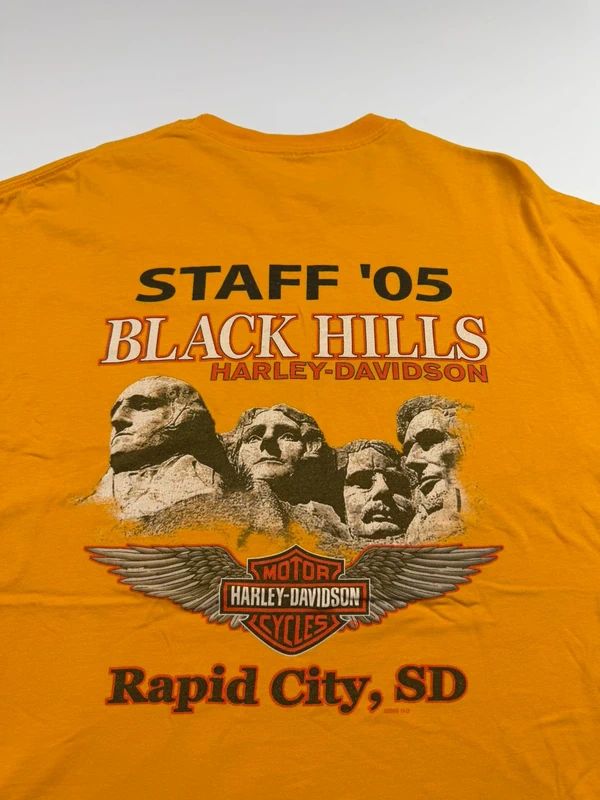 Vintage Harley Davidson Graphic Print T-Shirt – Orange, size XL – photo 5