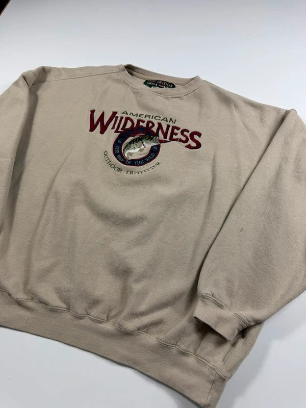 Vintage American Wilderness Sweatshirt – Beige, size 2XL – photo 4