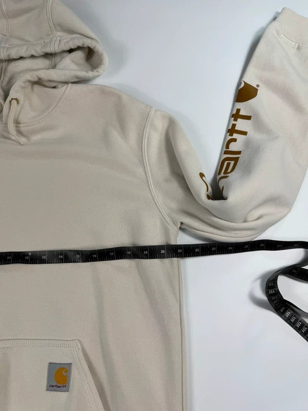Vintage Carhartt Workwear Cream Hoodie – Beige, size S – photo 6