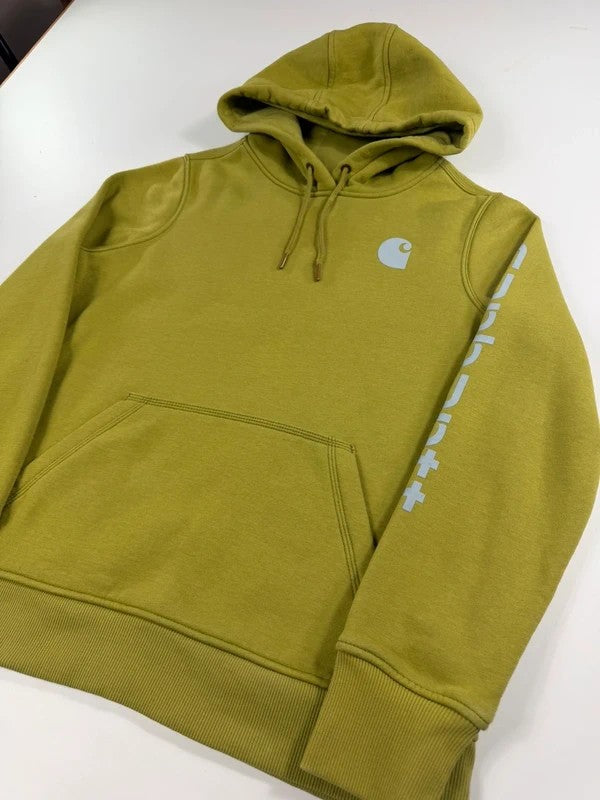 Vintage Carhartt Logo Print Hoodie – Green, size M – photo 3