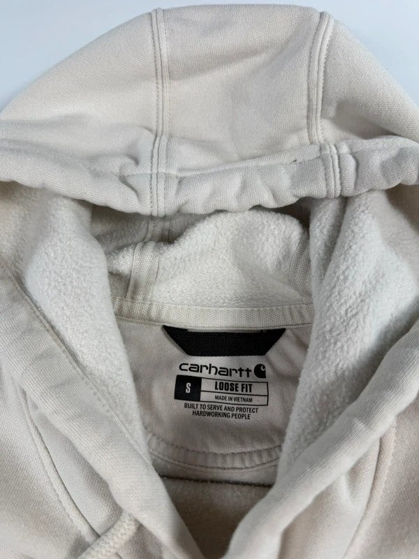 Vintage Carhartt Workwear Cream Hoodie – Beige, size S – photo 5