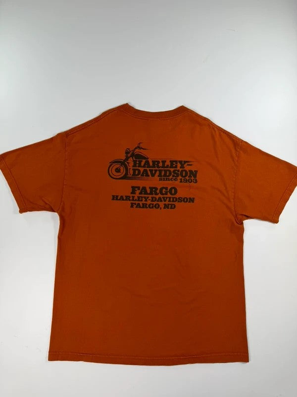 Vintage Harley Davidson Fargo T-Shirt – Orange, size XL – photo 2