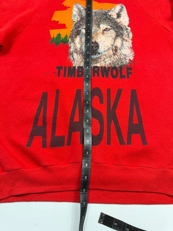 Vintage Jerzees Timberwolf Sweatshirt – Red, size L – photo 7