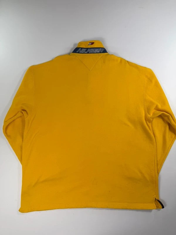 Vintage Tommy Hilfiger 1/4 Zip Jumper – Yellow, size XL – photo 2